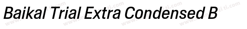 Baikal Trial Extra Condensed Black字体转换